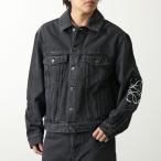LOEWE ロエベ デニムジャケット ANAGRAM アナグラム H526Y50W18 メンズ 胸ポケット 長袖 コットン ウォッシュ加工 ロゴ セットアップ可能 1100/BLACK