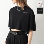 MARNI KIDS マルニ キッズ Tシャツ M01025 M00SG レディース ガールズ クロップド丈 半袖 カットソー ロゴT ビジュー クルーネック コットン カラー2色