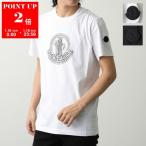 MONCLER Matt Black モンクレール マットブラックコレクション 半袖 Tシャツ 8C00028 89A17 メンズ 黒タグ コットン ロゴ クルーネック カラー2色