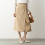 Semicouture セミクチュール ラップスカート CHLOE Y4SI14 レディース プリーツ ミドル丈 ストレート V58-1