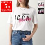 DSQUARED2 ディースクエアード Tシャツ ICON DARLING EASY FIT T-SHIRT S80GC0063 S24668 レディース 半袖 クルーネック コットン ロゴ 刺繍 カラー2色