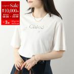 ショッピングKIDS Chloe KIDS クロエ キッズ Tシャツ C20109 レディース ガールズ 半袖 カットソー コットン ロゴT 刺繍 クルーネック 117/OFF-WHITE