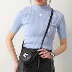 Courreges クレージュ ショルダーバッグ REEDITION CIRCLE PERGSA066CR0045 レディース レザー ACロゴ サークル ポシェット 鞄 BLACK