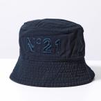 N°21 KIDS ヌメロヴェントゥーノ キッズ バケットハット N21929 N0041 レディース ガールズ コットン ロゴ刺繍 帽子 0N820