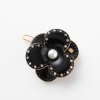 ALEXANDRE DE PARIS アレクサンドル ドゥ パリ ヘアピン ATB-18182-07 レディース カメリア パール クリスタル ヘアアクセサリー N-NOIR