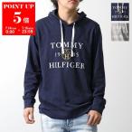ショッピングHILFIGER TOMMY HILFIGER トミー ヒルフィガー パーカー 09T4200 メンズ プルオーバー 長袖 ロゴ コットンブレンド スウェット カラー2色