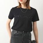 GIVENCHY KIDS ジバンシィ キッズ Tシャツ H30261 レディース 半袖 クルーネック カットソー パイル地 コットン 4G ロゴ 刺繍 09B/BLACK