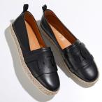 TODS トッズ エスパドリーユ KATE ケイト XXW66B0GT90MDL レディース レザー スリッポン ロゴ フラット シューズ 靴 B999/NERO XXW66B0GT90MDLB999
