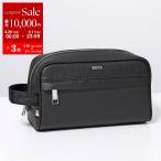 HUGO BOSS BLACK ヒューゴボス クラッチバッグ ZAIR_WASHBAG 50512026 10247449 メンズ セカンドバッグ リサイクルレザー ロゴ 鞄 001