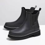 ショッピングレインブーツ レディース HUNTER ハンター レインブーツ W REF STITCH DETAIL CHELSEA WFS2100RMA レディース ラバー ロゴ 防水 サイドゴア シューズ 靴 BLACK