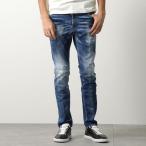 DSQUARED2 ディースクエアード ジーンズ COOL GUY JEANS クールガイ S74LB1553 S30342 ストレッチ デニム スリム ダメージ ロゴパッチ Gパン 470