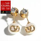 ショッピングシグネチャー VALENTINO ヴァレンティノ ピアス 5W2J0W80 HJY レディース Vロゴ シグネチャー パール クリスタル装飾 アクセサリー Y49