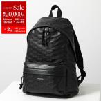 BALENCIAGA バレンシアガ バックパック 713044 2AA25 SIGNATURE メンズ BBエンボス レザー リュック デイパック バッグ ロゴ 鞄 1000/BLACK