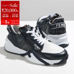 FENDI フェンディ スニーカー FLOW フロー 7E1392 AJZH メンズ レザー FFロゴ ミッドカット プラットフォーム サイドジップ 靴 F1OID