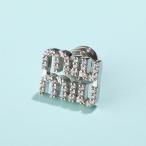 MIUMIU ミュウミュウ ブローチ 5IS097 2DNC レディース クリスタル メタル ロゴ アクセサリー F0OKL/ACCIAIO+CRYSTAL