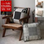 ショッピングHERMES HERMES エルメス クッション アヴァロン CUSHION AVALON PM 50×50 AVALON lll 52×52 カシミヤ ウール Hモチーフ ア・シュヴァルステッチ