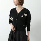 MARNI KIDS マルニ キッズ カーディガン M01204 M00TA レディース ガールズ ニット セーター ロゴ スター刺繍 Vネック クロップド ウールブレンド 0M900