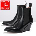 BOTTEGA VENETA ボッテガヴェネタ ショートブーツ 639826 V01M0 レディース レザー ウェッジソール サイドゴア シューズ 靴 1000/BLACK 639826V01M01000