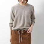 CELINE セリーヌ ニット 2AE4U742X.02OQ レディース ウール カシミヤ セーター クルーネック トップス トリオンフ刺繍 ブラウンベージュ