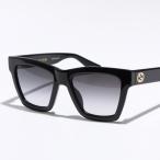 GUCCI グッチ サングラス GG1714S レディース キャットアイ型 スクエア型 フルリム GGロゴ セルフレーム アイウェア 001/BLACK-BLACK-GREY