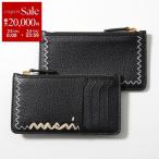 MARNI マルニ コインケース PFMO0111U3 P6533 レディース カードケース フラグメントケース レザー ロゴ 刺繍 ミニ財布 00N99  PFMO0111U3P653300N99