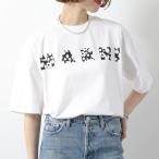 MARNI マルニ Tシャツ THJET49P15 USCX50 レディース 半袖 カットソー コットン クルーネック ロゴT 花 オーバーサイズ FLW01/LILY-WHITE