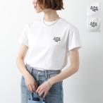 APC A.P.C. アーペーセー Tシャツ Boxy Rue Madame COHBM F26389 レディース 半袖 カットソー コットン ロゴ 刺繍 クルーネック ロゴT カラー2色