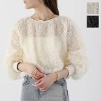 PROVOKE プロヴォーク プルオーバー PV-010067 petal motif cropped pullover レディース フリル シアー ボートネック ショート丈 クロップド カラー2色