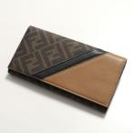 FENDI フェンディ 二つ折り長財布 7M0264 AJF8 メンズ FFロゴ 小銭入れあり F1EGA/TAB-MR+SAND+NERO+P