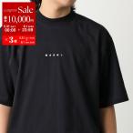 MARNI マルニ Tシャツ HUMU0223P1 USCS87 メンズ 半袖 カットソー コットン ちびロゴT モックネック オーバーサイズ LON99/BLACK