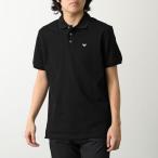 EMPORIO ARMANI エンポリオアルマーニ ポロシャツ 8N1FQ2 1JTKZ メンズ 半袖 コットン 鹿の子 イーグルロゴ 0999/NERO