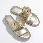FERRAGAMO フェラガモ サンダル 0726358 TARYN タリン レディース ロゴ スライドサンダル シューズ 靴 ORO