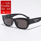BALENCIAGA バレンシアガ サングラス BB0390SK メンズ スクエア型 セルフレーム フルリム ロゴ アイウェア 001/BLACK-BLACK-GREY