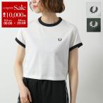 FRED PERRY フレッドペリー Tシャツ CROPPED RINGER T-SHIRT G9163 レディース クロップド丈 ロゴ ローレルリース刺繍 カラー2色