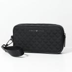 EMPORIO ARMANI エンポリオアルマーニ クラッチバッグ Y4R356 Y022V メンズ リストレット ジャガード イーグルロゴ 鞄 81336/BLACK-BLACK-BLACK