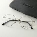 BALENCIAGA バレンシアガ メガネ BB0168O メンズ ボストン型 メタルフレーム フルリム 細フレーム クリングスタイプ ロゴ 001/SILVER-SILVER-TRANSPARENT