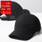 LOEWE ロエベ ベースボールキャップ K820358X36 レディース コットン キャンバス ロゴ 刺繍 帽子 1100/BLACK