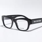 BALENCIAGA バレンシアガ メガネ BB0264O メンズ レディース スクエア型 セルフレーム 黒縁 めがね 眼鏡 伊達メガネ ロゴ アイウェア 001