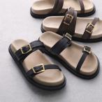 CAMINANDO カミナンド サンダル DOUBLE BUCKLE SANDALS 2516W レディース スウェード ダブルバックル フラット シューズ 靴 カラー2色