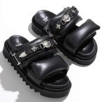 TOGA PULLA トーガ プルラ サンダル AJ1382 レディース レザー メタル ベルト パデット シューズ 靴 BLACK