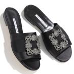 MANOLO BLAHNIK マノロブラニク サンダル MARTAMOD マルタモド 218-0049 レディース サテン ビジュー フラットサンダル ミュール 靴 0002