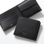 Dior ディオール 二つ折り財布 2ESBC027CDI メンズ レザー メタルロゴ 小銭入れあり ミニ財布 H00N 2ESBC027CDI_H00N