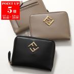 FENDI フェンディ 二つ折り財布 8M0508 ALV4 レディース FFダイヤモンド レザー メタルロゴ ジップアラウンド ミニ財布 カラー2色