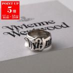 Vivienne Westwood ヴィヴィアンウエストウッド リング 6404017V 01P107 メンズ ベルトリング ロゴ 指輪 アクセサリー P107/PLATINUM/BLACK-Enamel