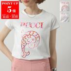 EMILIO PUCCI KIDS エミリオプッチ キッズ Tシャツ PW8A61 Z2354 レディース ガールズ 半袖 カットソー コットン クルーネック ロゴ カラー2色