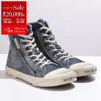 BALENCIAGA バレンシアガ スニーカー PARIS HIGH TOP 688752 W3RCL メンズ ハイカット デニム ユーズド加工 ロゴ シューズ 靴 4090/BLUE