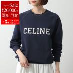 CELINE セリーヌ スウェット RY07D670Q.CBE3 レディース トレーナー ロゴ クルーネック ルーズフィット コットン ラグランスリーブ ネイビー