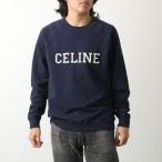ショッピングセリーヌ CELINE セリーヌ スウェット RY07D670Q.CBE3 メンズ トレーナー ロゴ クルーネック ルーズフィット コットン ラグランスリーブ ネイビー