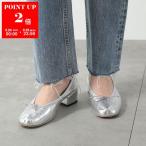 PORSELLI ポルセリ パンプス BALLERINE 95LAMINATA HEEL 3CM レディース バレエシューズ リボン ラウンドトゥ シューズ 靴 16