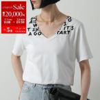 MM6 エムエムシックス メゾンマルジェラ Tシャツ S62GD0203 M20108 レディース 半袖 カットソー Vネック ショート丈SIDA エイズTモチーフ 100